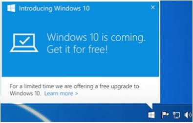 Уведомление Windows 10