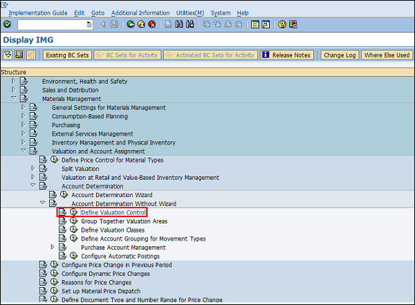 SAP Activate Grouping code
