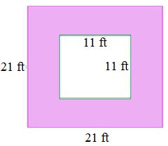 Площадь между двумя прямоугольниками Quiz9