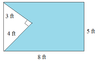 Площадь с участием прямоугольников и треугольников Quiz8