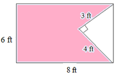 Площадь с участием прямоугольников и треугольников Quiz9