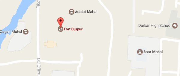 Расположение форта Биджапур