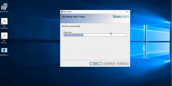Процесс установки Blueprism