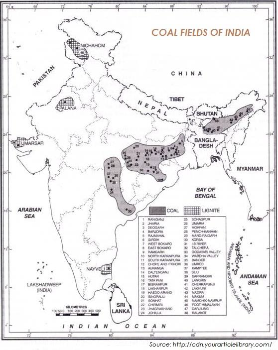 Угольные месторождения Индии