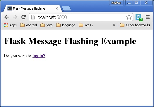 Flask Message Flashing Пример
