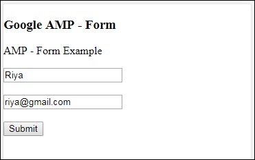 Google Amp Forms