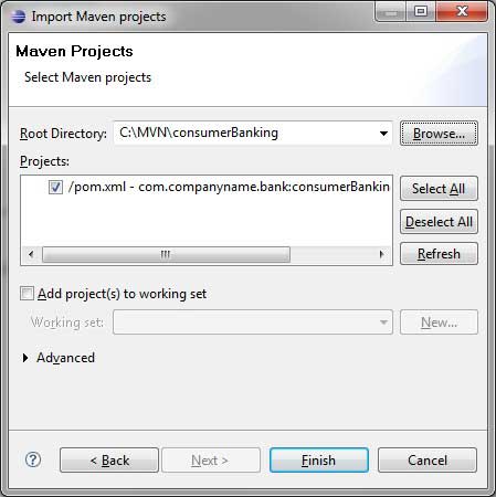 Импортируйте проект maven в Eclipse.