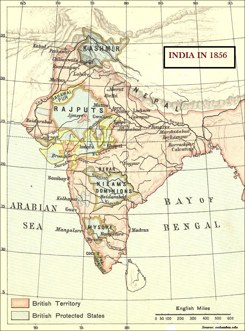 Индия в 1856 году