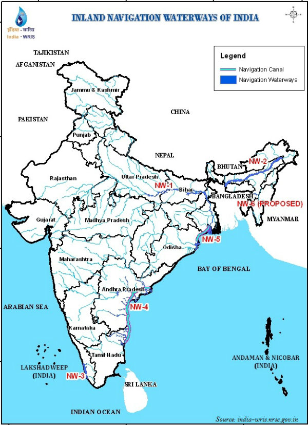 Водные пути Индии
