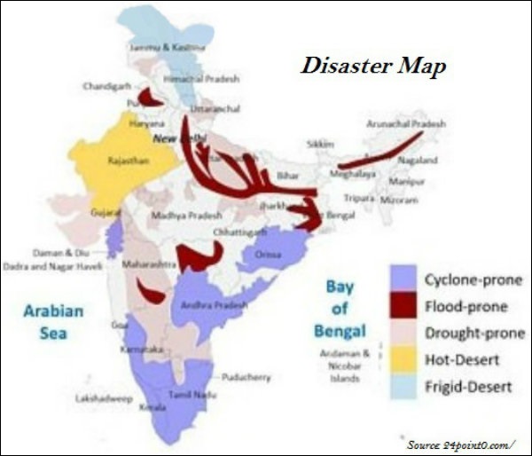 Индийская карта бедствий