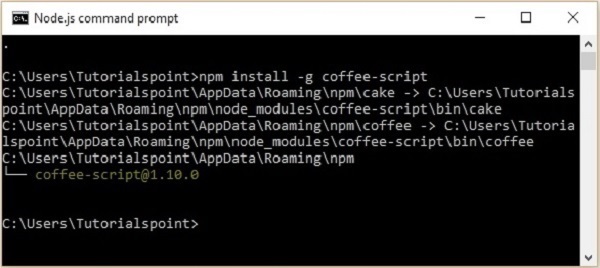 Установить CoffeeScript