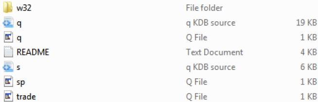 Файлы примеров KDB +