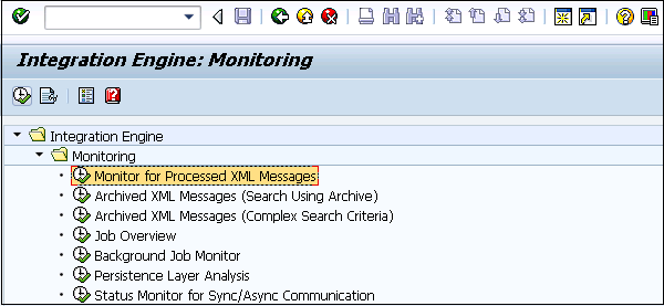 Монитор обработанных сообщений XML