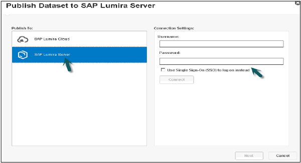Публикация SAP Lumira Server Step2