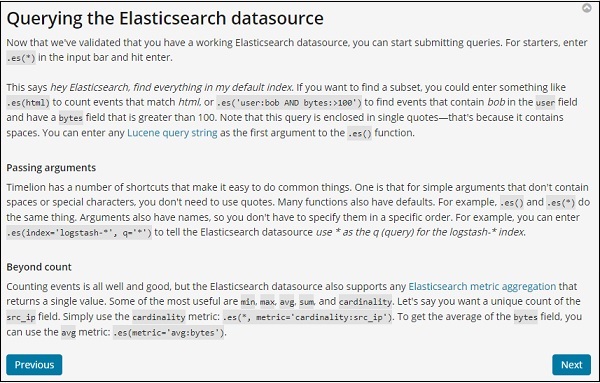 Запрос источника данных Elasticsearch