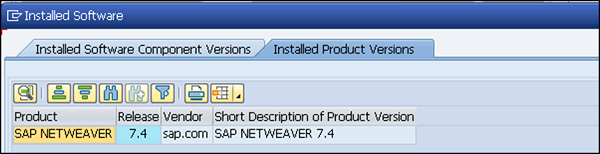 Версия программного обеспечения SAP