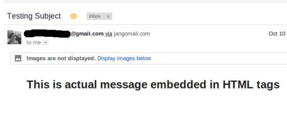 JavaMail API Отправить HTML письмо