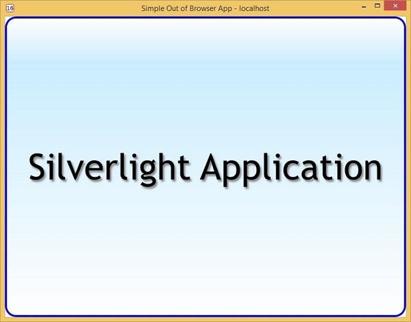 Простое приложение Silverlight