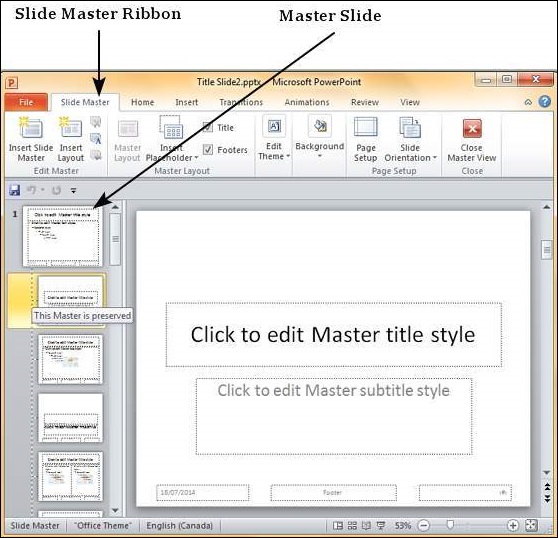change font slide master powerpoint