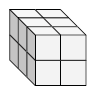 Площадь поверхности прямоугольной призмы из единичных кубиков Quiz1