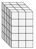 Площадь поверхности прямоугольной призмы из единичных кубиков Quiz10