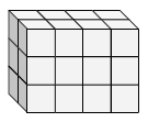 Площадь поверхности прямоугольной призмы из единичных кубиков Quiz2