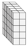 Площадь поверхности прямоугольной призмы из единичных кубиков Quiz7