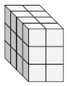 Площадь поверхности прямоугольной призмы из кубиков блока Quiz8
