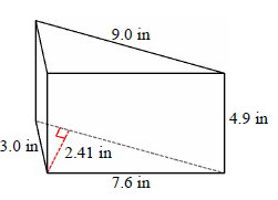 Площадь поверхности треугольной призмы Quiz2