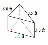 Площадь поверхности треугольной призмы Quiz4