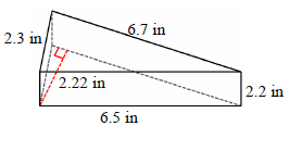 Площадь поверхности треугольной призмы Quiz7