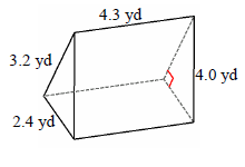 Площадь поверхности треугольной призмы Quiz9