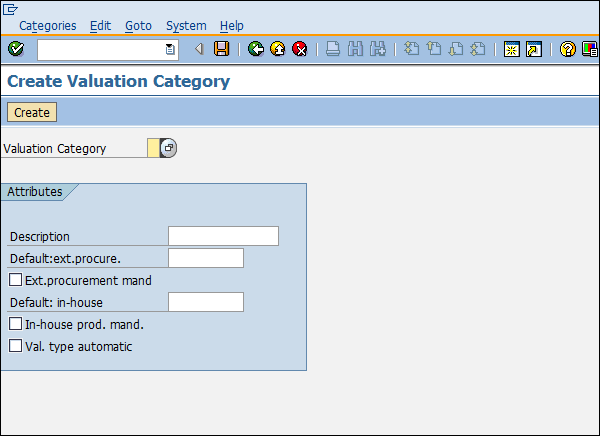 Ввод категории оценки SAP Split