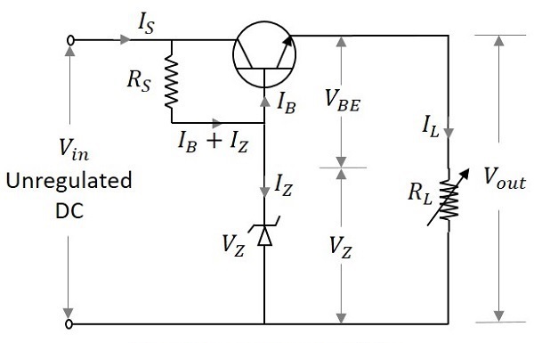 Регулятор напряжения серии транзистор