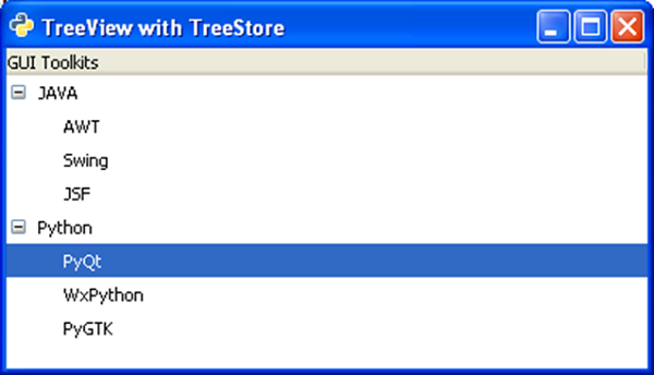 TreeView с TreeStore