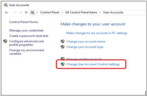 user account control settings 1