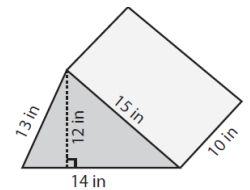 Используя сеть, чтобы найти площадь поверхности треугольной призмы Quiz3