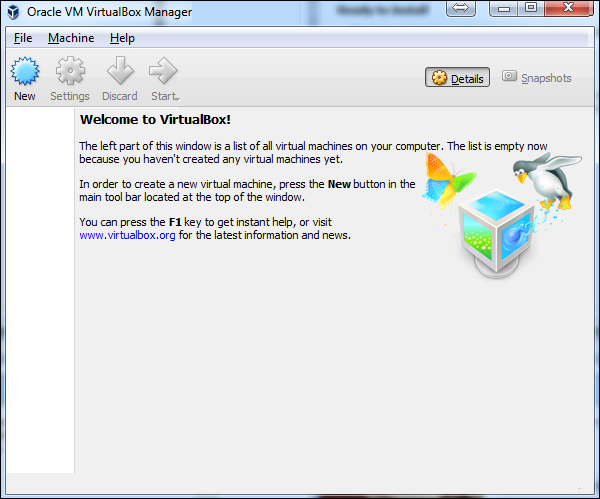 VirtualBox Screen