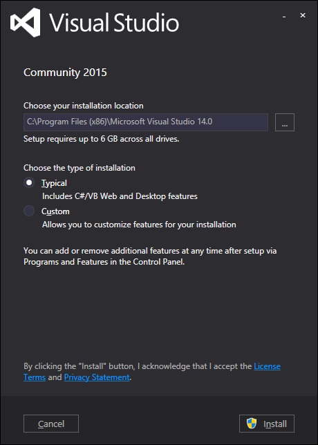 Диалоговое окно Visual Studio