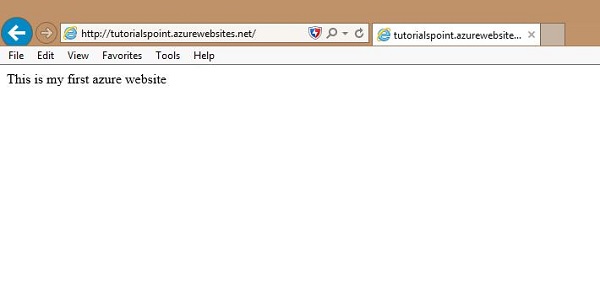 Сайт от Visual Studio