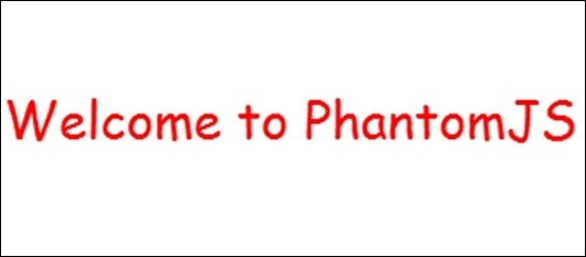 Добро пожаловать Phantomjs