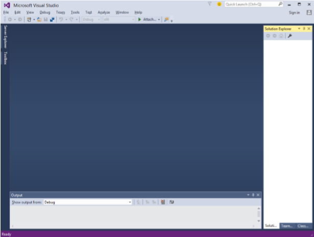 Окно Visual Studio