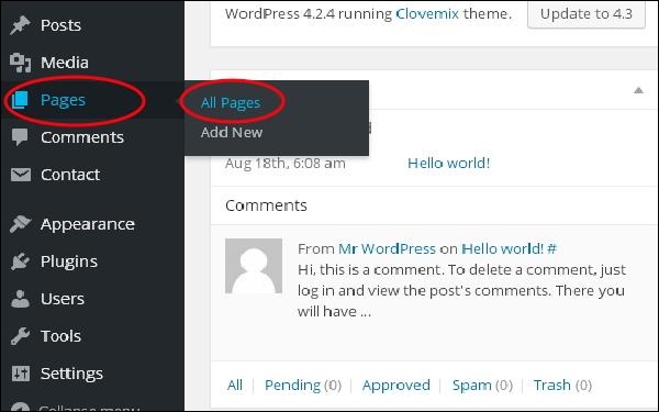 WordPress Добавить ссылки