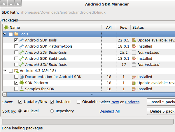 Обновления Android SDK