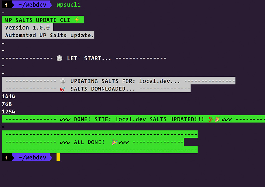 WP Salts CLI