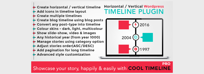 Прохладный Timeline Pro - плагин WordPress Timeline