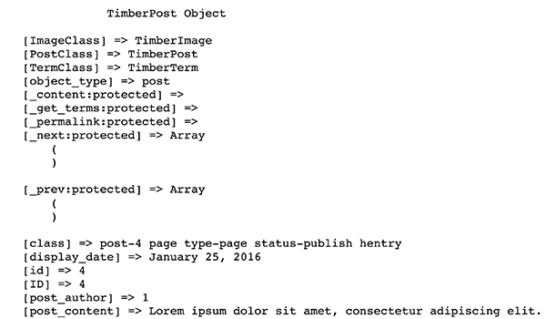 Объект TimberPost