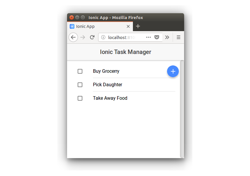 Ionic Task Manager