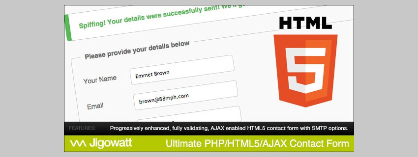 Ultimate PHP HTML5 и AJAX Форма обратной связи