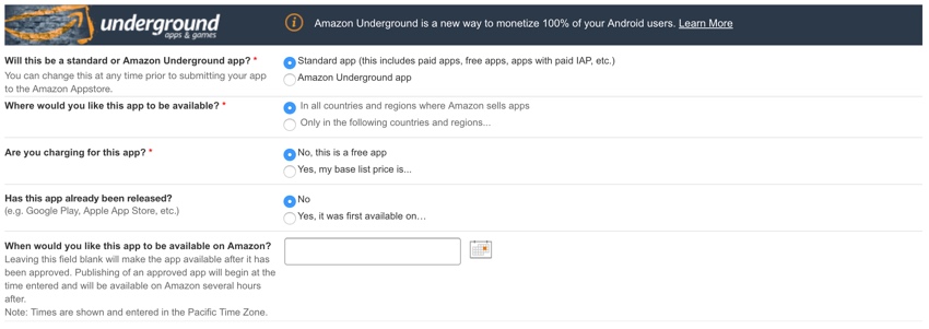 Amazon Appstore - Традиционные цены